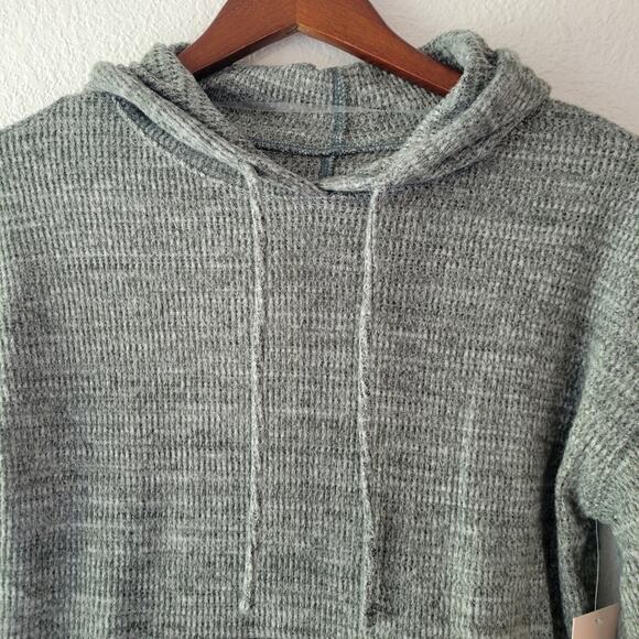 SO Balloon Sleeve Cozy Green Hoodie Size Small NWT Fall Winter - Picture 4 of 9